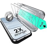 ESR 3-Pack of Tempered Glass Screen Protectors for iPhone Air, Military-Grade, Shatterproof, H9 Hardness, and Full Coverage, 