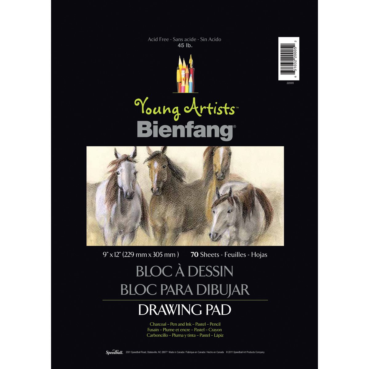 Speedball Art Products Young Artists Drawing Pad 9 x 12-inch, 70 Sheets