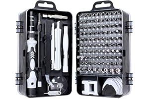 Conjunto de Chaves de Fenda de Precisão 115 em 1 Kit Ferramentas Reparo com Driver Magnético para Celular PC iPhone Notebook Console Óculos Câmera Bolsa Portátil Inclui 98 Bits Acessórios
