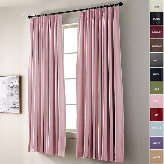 Amazon Com Pinch Pleat Solid Thermal Insulated Blackout Patio