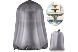 Tatuo Fountain Covers for Winter Waterproof 36"x42" 600d Outdoor Oxford Cloth Garden Fountain Statue Protective Cover with Drawstring for Outdoor Garden Statue(Gray)