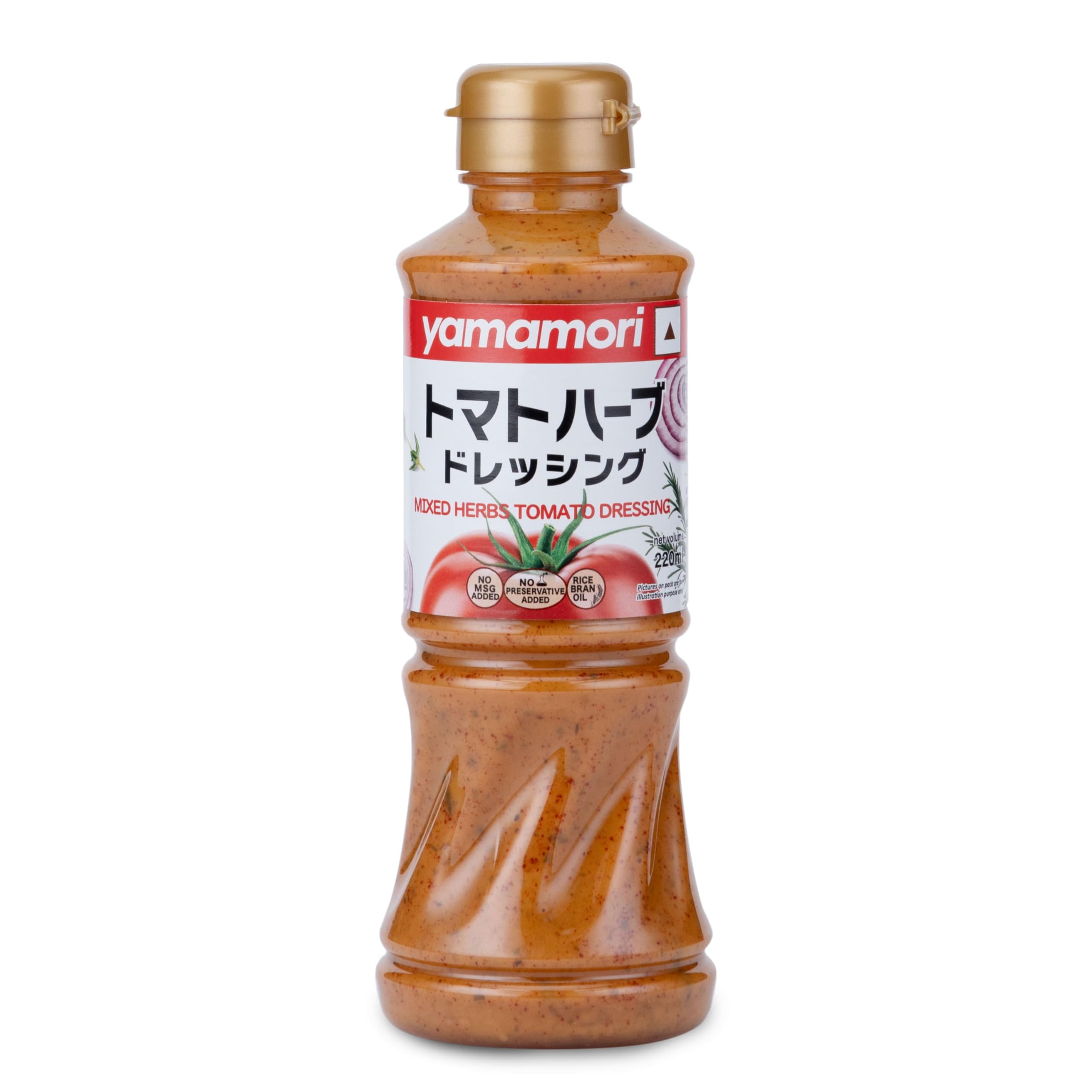 Yamamori Mixed Herb Tomato Dressing • Premium Japanese Salad Dressing with Tomato & Herbs • No MSG, No Preservatives • Perfect for Salads, Marinades, Dips & Pasta, 7.44 fl oz ℮ 220 ml 1
