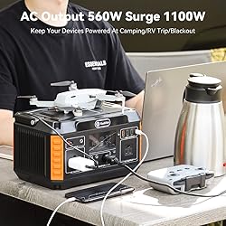 Flashfish 560W Portable Power Station 520Wh, Pure