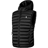 Little Donkey Andy Boys Winter Puffer Vest Packable Lightweight Faux Down Hooded Sleeveless Jacket 6-14 Years