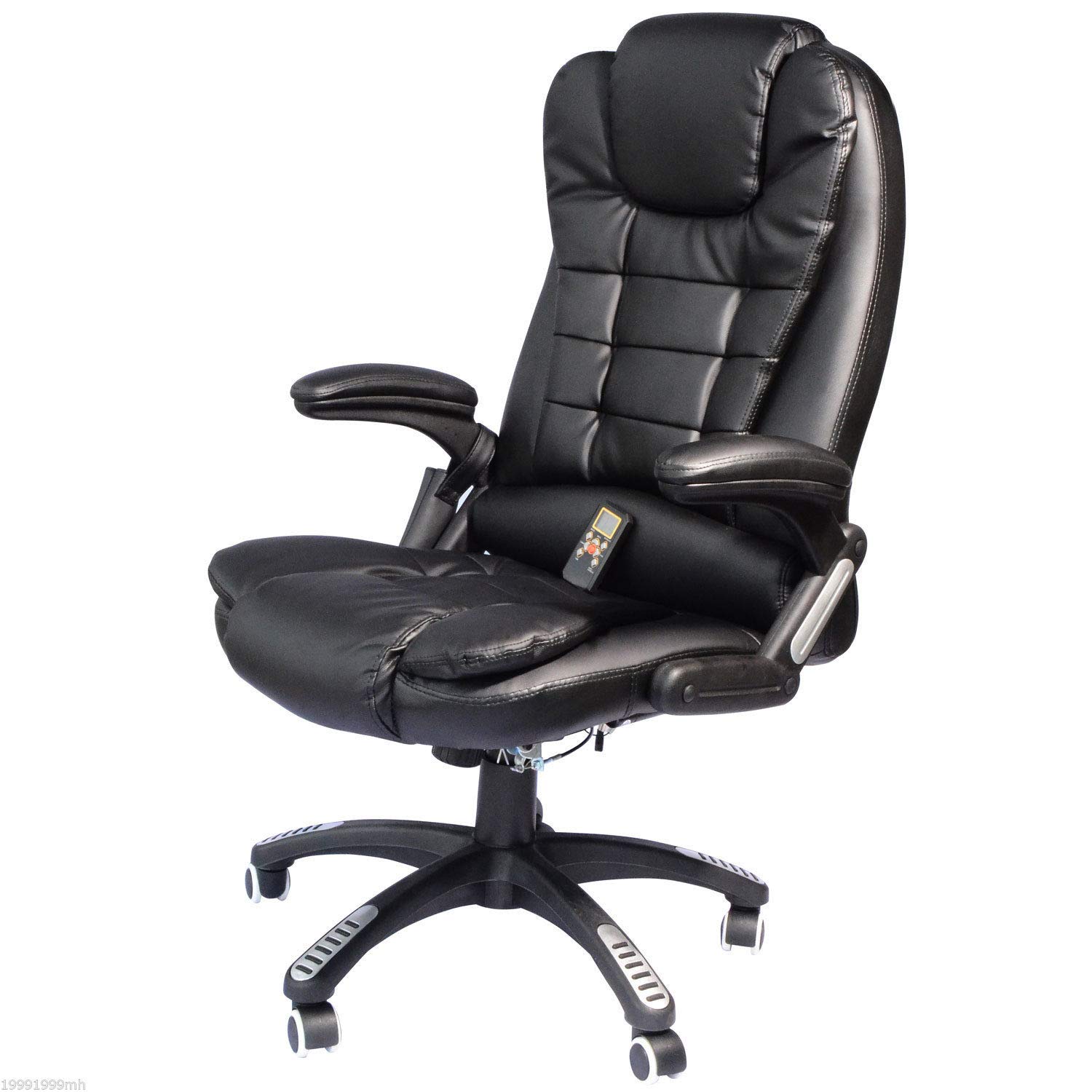 A20051 Heated Massage Executive Office Chair High Back Swivel Leather Adjustable