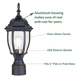LIT-PaTH Outdoor Post Lighting Fixture Pole