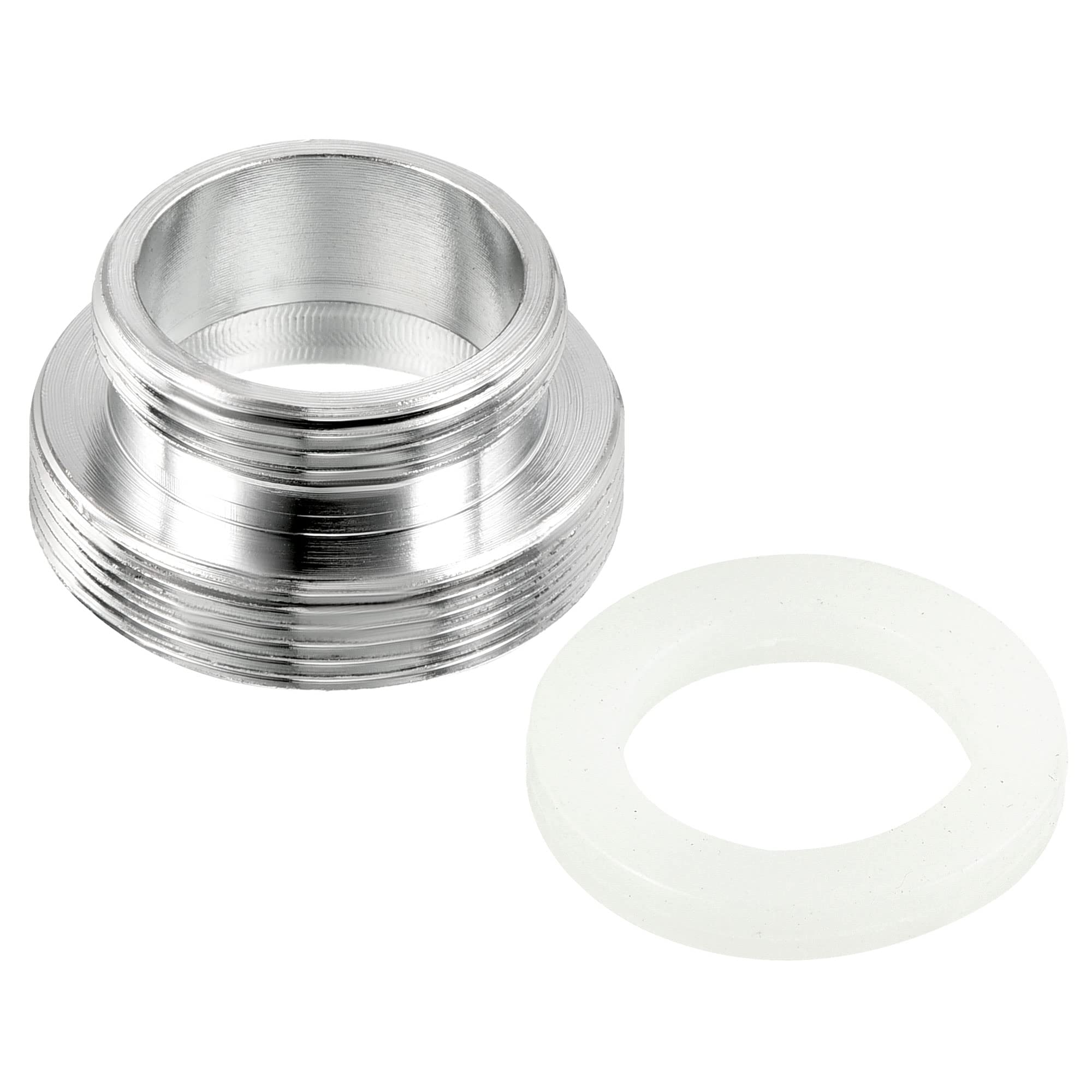 PATIKIL M28*1.0 Male to M22*1.0 Male Thread Faucet Adapter, Chromed Aerator Connector Fitting for Garden Hose Water Filter Pipe, Silver