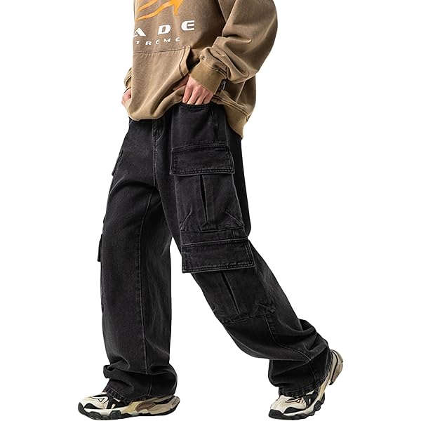 パンツ AJ ARMANI JEANS Gimmick Cargo Pants y2k HaiZi XiHuan Grunge Emo Pants Y2k Baggy Jeans Fashion Denim