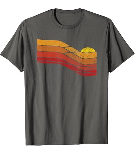 Amazon.com: 70s Vintage Cool Sunshine Retro Summer Rainbow T-Shirt