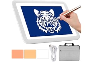 Rechargeable A4 LED Light Box with Carry Bag, elice Wireless Lightbox Drawing Light Table Light Pad Light Copy Board for Artist Sketching, Up to 8860 Lux Super Bright Lightpad for Cricut Weeding Vinyl