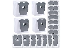 NAUTDUTY 18 pack Replacement Roomba Vacuum Bags Compatible with iRobot Roomba i7, i7+, i8, i8+, i3, i3+, i4, i4+, i1+, i6, i6+, j7, j7+, s9, s9 Plus Bags Bulk Trash Bags Automatic Dirt Disposal Bags Bin Bags