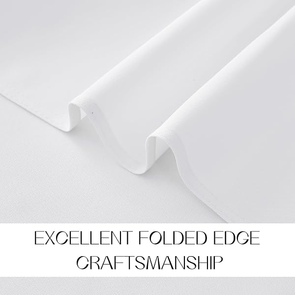 ROMANSTILE 6 PACK WHITE RECTANGLE TABLECLOTH 60 X 102 INCH, REUSABLE AND WASHABLE TABLE CLOTHES FOR 6 FOOT TABLES, STAIN RESISTANT POLYESTER FABRIC TABLE COVER FOR WEDDING, PARTY, BANQUET