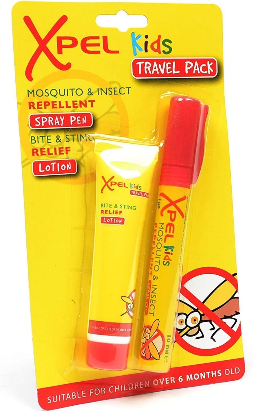 Xpel Kids Mosquito and Insect Repellent Spray Pen 10ml, Bite and Sting Relief Lotion 25ml