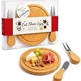 KinShare Storage-ready Bamboo Cheese Board Set, 6-Inch Mini Personal Charcuterie Tray, Gift-ready for Wedding, Bridal &amp; Baby Shower Party