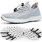 KOLILI Women's Stylish Water Shoes, Tennis Walking Shoes with Arch Support, Best for Water Sports, Travel & Walk
