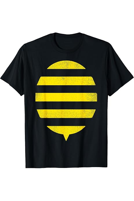 yellow and black striped bee t shirt