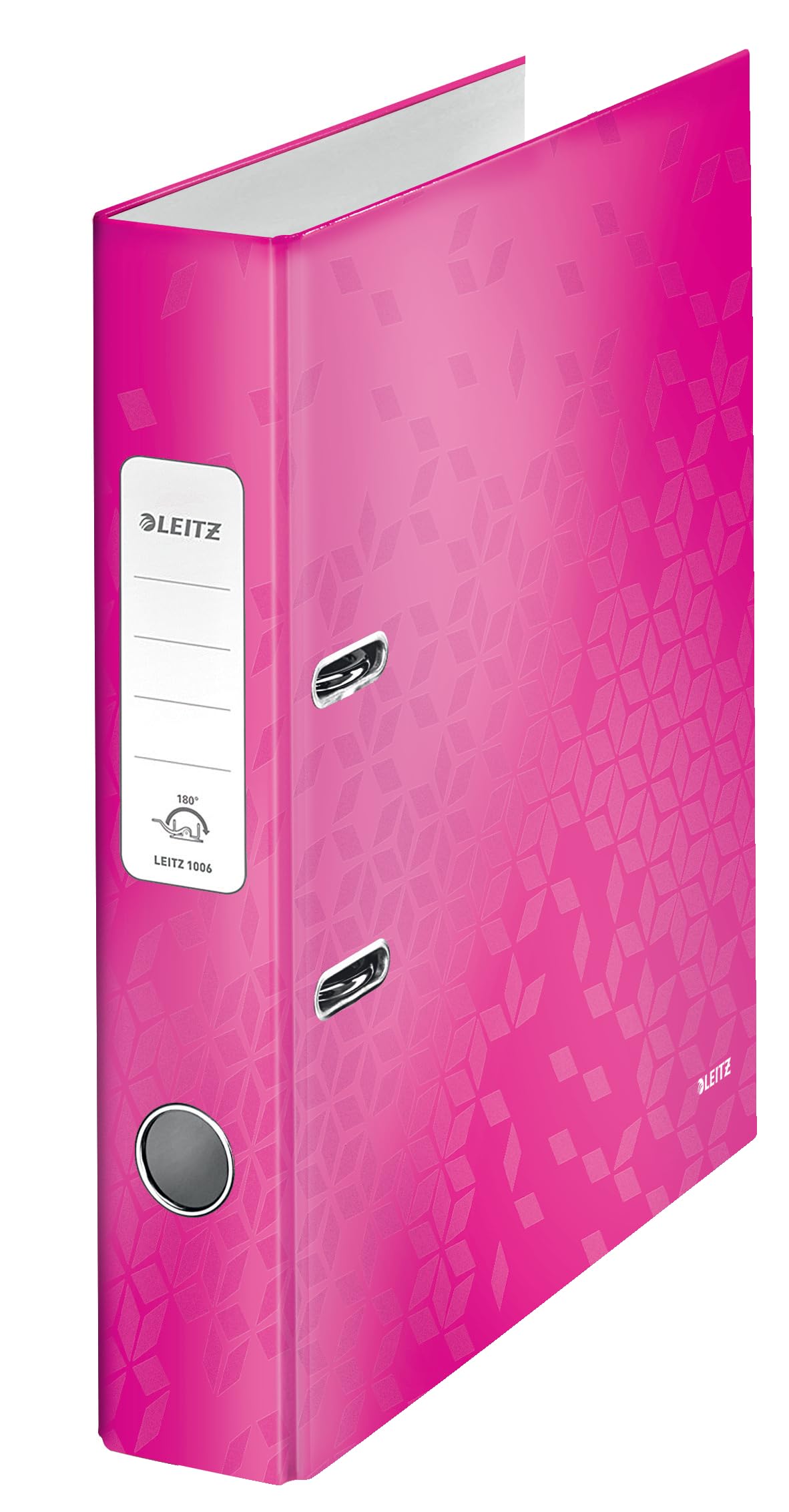 Leitz Lever Arch File, Metallic pink, A4, 50 mm spine width, WOW Range, 10060023