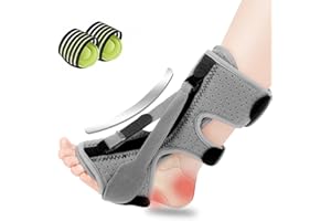 Pwithze Plantar Fasciitis Night Splint, Upgraded 3 Adjustable Straps Design Achilles Tendonitis Brace for Plantar Fasciitis R