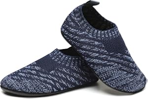 SLEVEL Comfort Toddler Slippers Lightweight Little Kids Indoor Non Slip Grip Around The House Home Shoes for Boys Girls