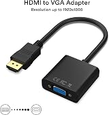 Cableader HDMI to VGA Adapter 1080P Male to Female with Audio DC for PC Laptop view 2