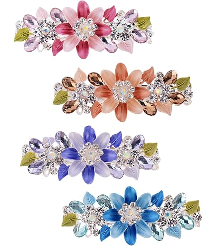 Amazon.com : Lawie 6 Pack Large Delicate Floral Jeweled  display picture 2