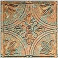 FASÄDE Traditional Style/Pattern 2 Decorative Vinyl Glue Up Ceiling Panel in Copper Fantasy (12X12 Inch Sample)