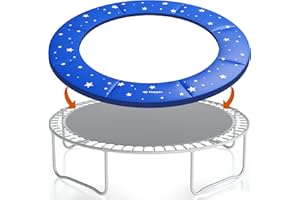 Happin Trampoline Spring Cover Super Thick, 12FT/14FT/15FT Trampoline Pad Stars Design, Waterproof and Tear-Resistant Trampoline Pad Replacement for Ultimate Safety, Trampoline Pad Replacement