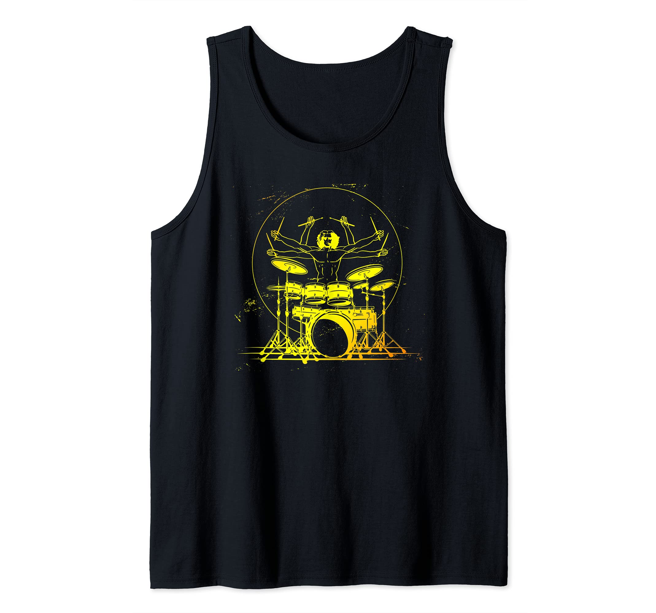 Drummer Drumset Drum Set Musician Band Player Sticks Tank Top