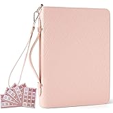 Beinou Bible Cover Case for Women PU Leather Bible Bag Bible Carrying Case Study Supplies Accessories with Tabs for Women, Pink