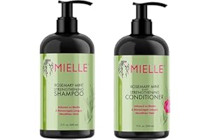MIELLE ORGANICS Mielle - Rosemary Mint - Biotin Infused - Encourages Growth Hair Products for Stronger and Healthier Hair - Shampoo & New Conditioner Styling Bundle Set 2 PCS