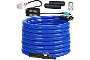 PBPHX Heated Water Hose for RV,Heated Drinking Water Hose with Thermostat,Lead and BPA Free,1/2"Inner Diameter,Temperatures Down to -40°F Self-Regulating,Blue Appearance (25FT)