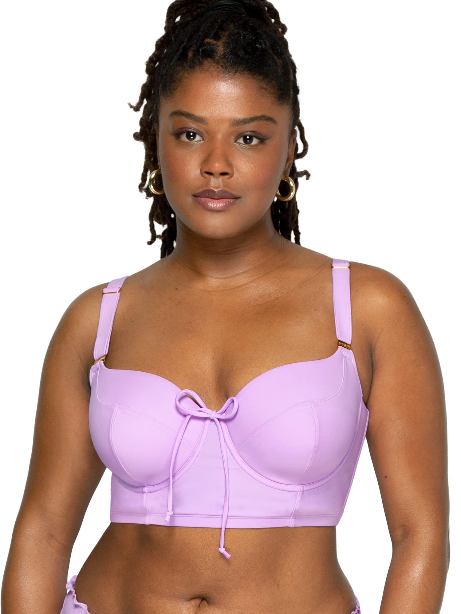 Photo 1 of Smart & Sexy Women's Standard Swimwear Lightly Lined Underwire Bikini Top, Stellar Orchid, 40DD