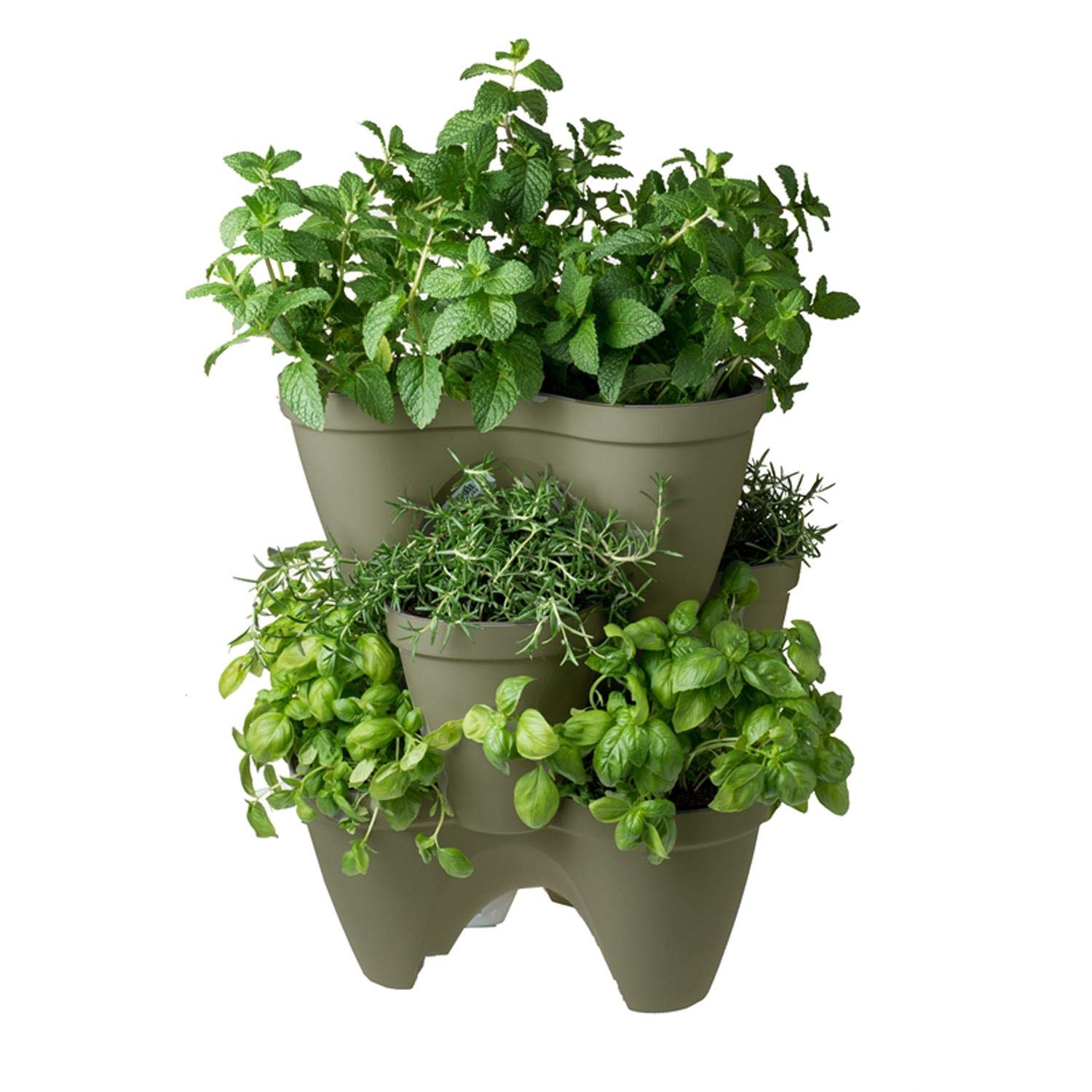 Keter Ivy Taupe TriPot Herb, Flower &amp; Climbing Plants