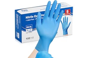 Schneider Nitrile Exam Gloves, Blue Disposable Gloves, Medical Grade, Food Grade, Latex Free