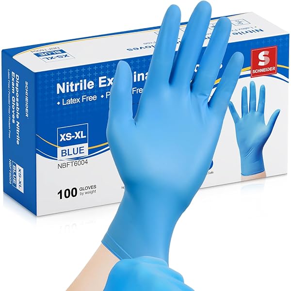 Medium Vinyl Gloves MediGuard Powder-Free Stretch Vinyl Exam