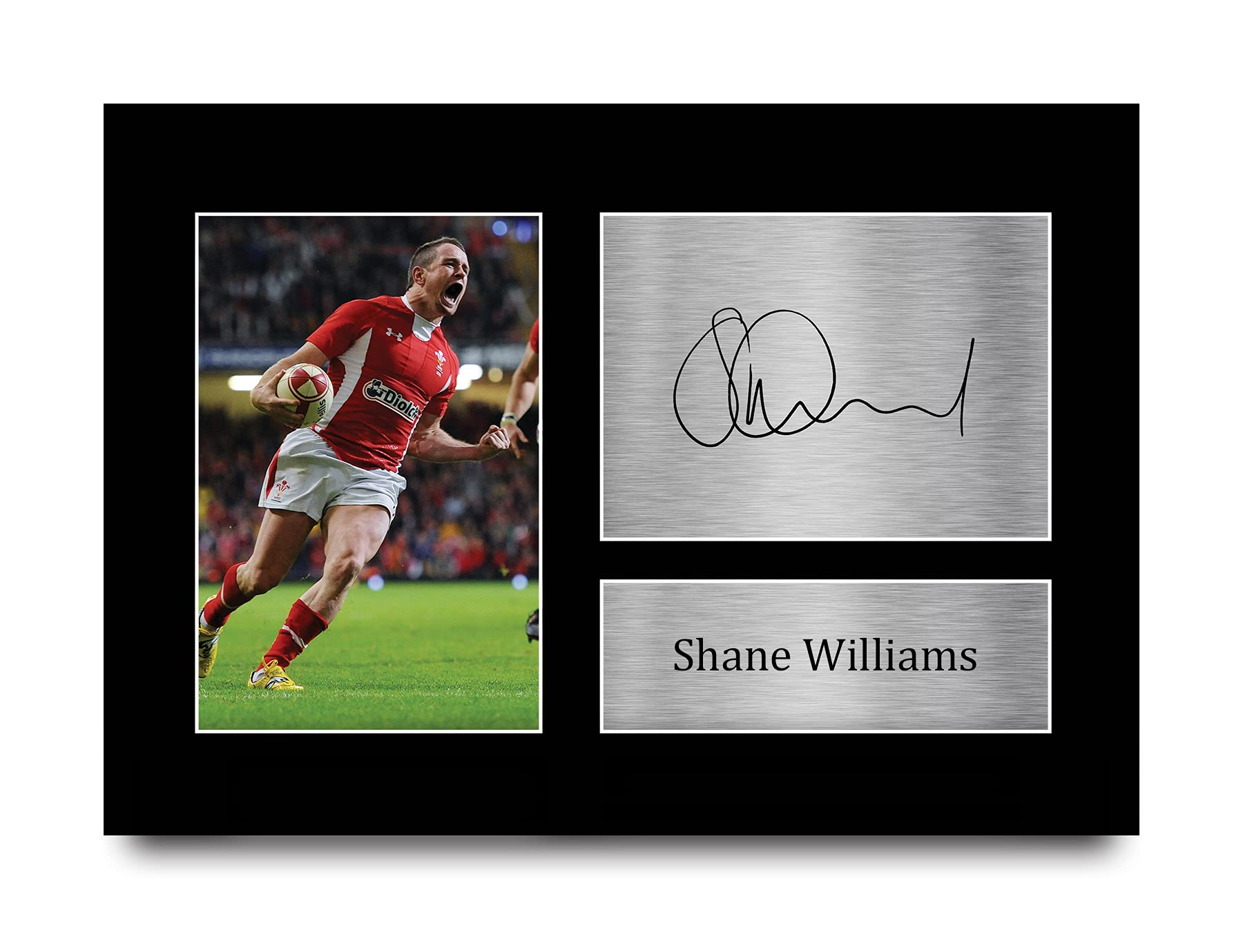 HWC Trading Shane Williams Gift Signed A4 Printed Autograph Wales Rugby Union Gifts Print Photo Picture Display