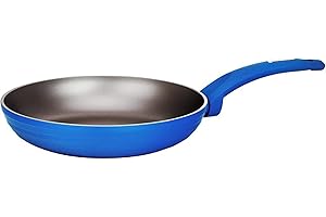 9.5'' Medium Fry Pan - Non-Stick Stylish Kitchen Cookware with Light Gray Inside and Blue Outside (Works with Model: NCCW12BL
