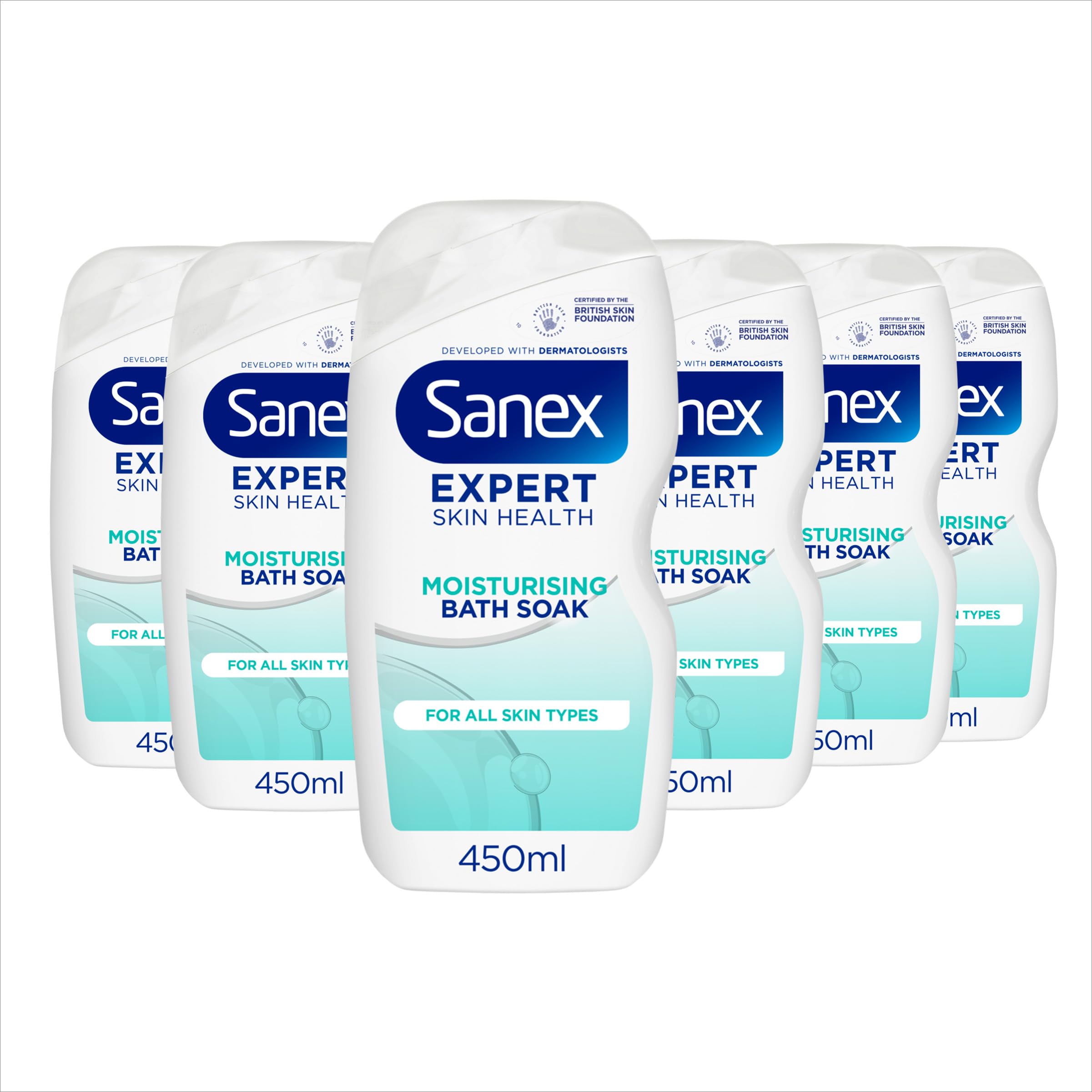 Sanex Expert Skin Health Moisturising Bath Soak 450ml x 6