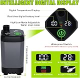 Spopal Portable Shower for Camping 6000mAh LED Display 4 Modes IPX7 Grey view 4