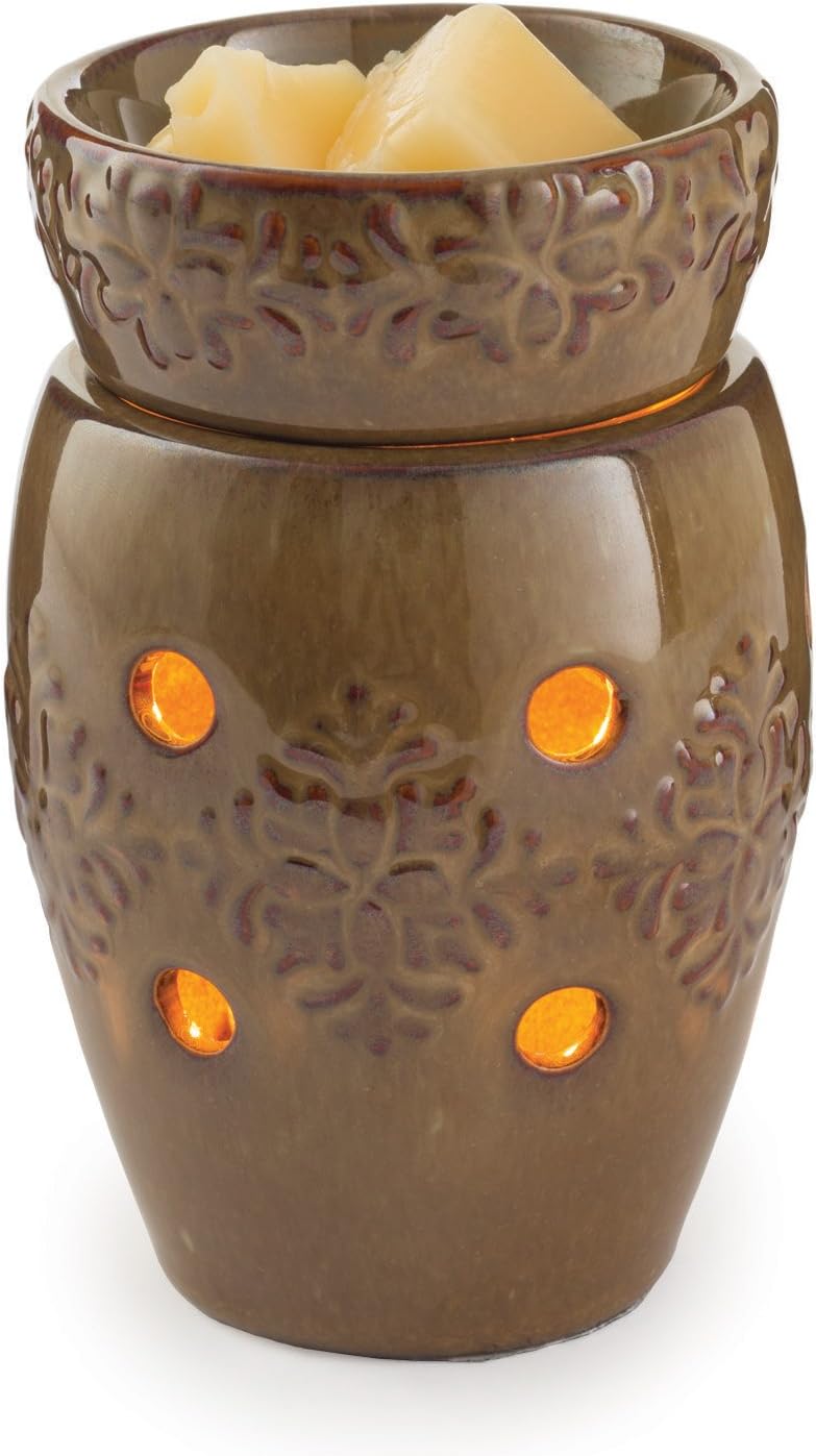 Candle Warmers Etc. Midsized Illumination Fragrance Warmer- Light-Up Warmer For Warming Scented Candle Wax Melts and Tarts or Essential Oils To Freshen Room, Acorn