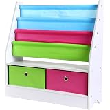 Libreria Da Tavolo Per Bambini A Forma Di Maialino – Scaffale In Legno 48,5x25x55 Cm, 3 Ripiani, Per Camerette, Scuole E Asili