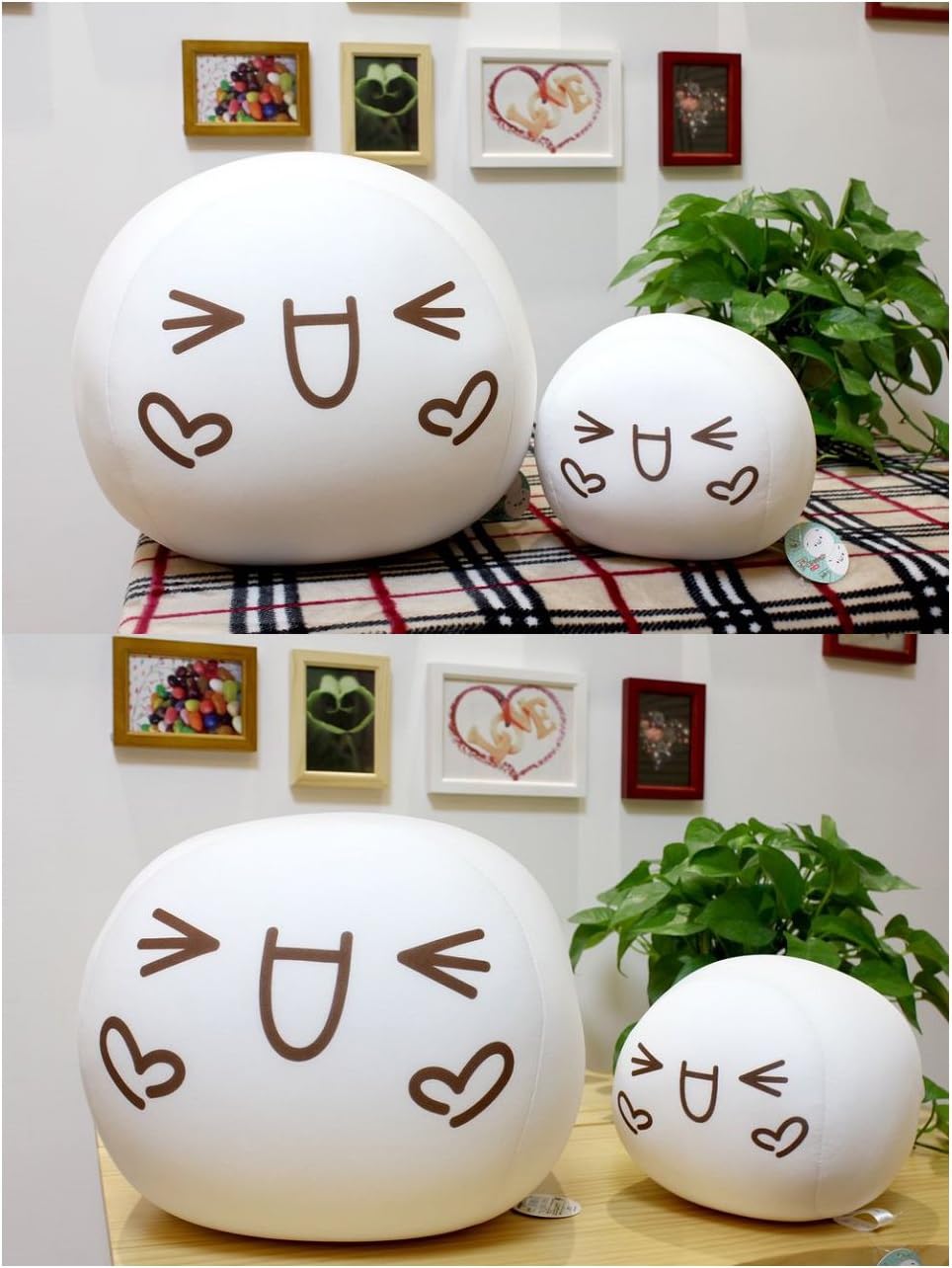 Amazon 顔文字 ぬいぐるみ 顔文字 クッション ショボーンクッション Arasi Shop 40cm 悲しい ぬいぐるみ ホビー