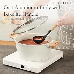 ESLITE LIFE Nonstick Stock Pot with Lid, 7 Quart