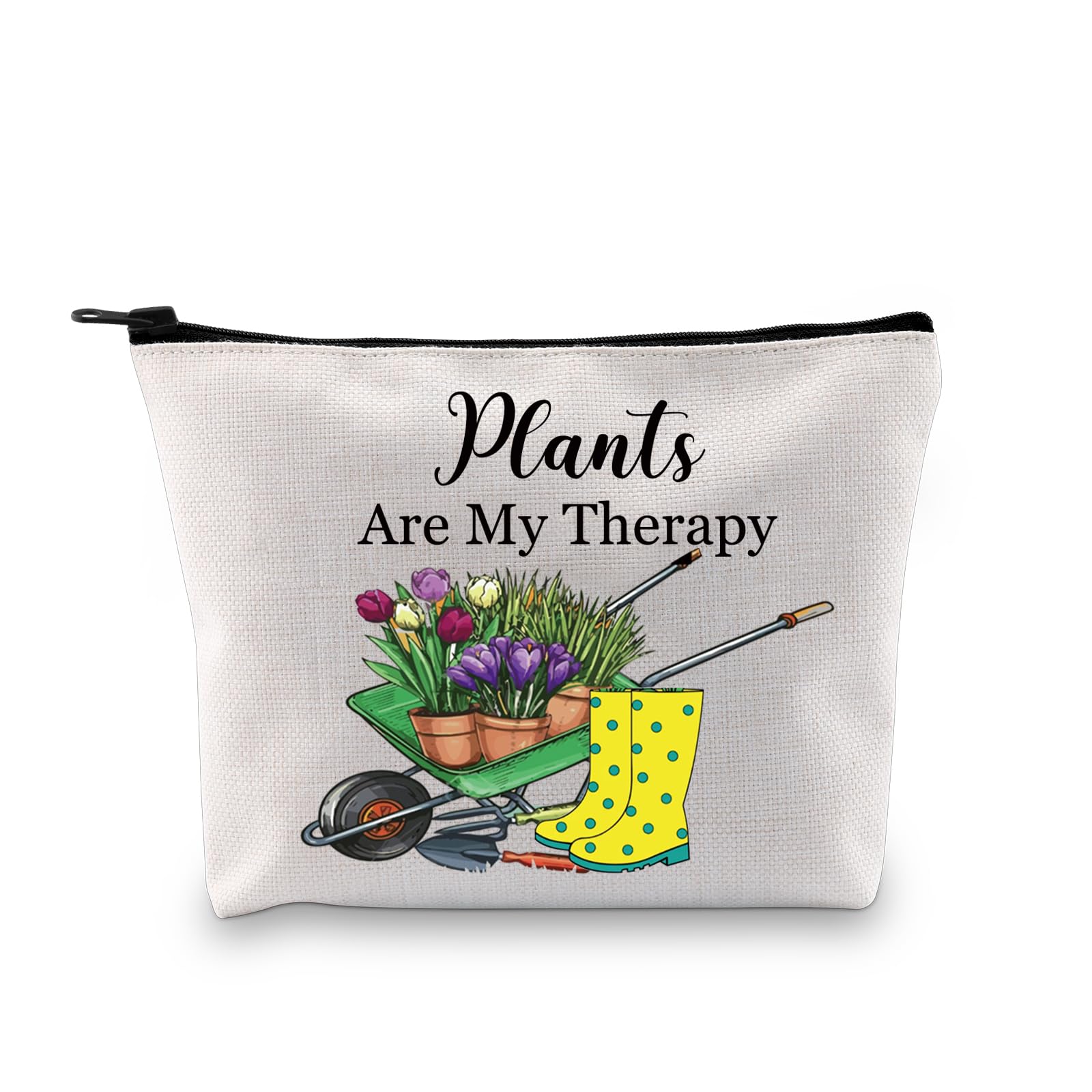 Plants Lover Gardening Bag - Botanical Gift for Plant Ladies & Gardeners - Therapy Bag with Toiletry Compartment