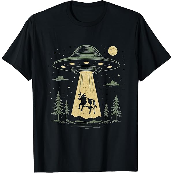 Amazon.com: UFO-Kunst TR3B Triangle Spaceship, Alien T-Shirt