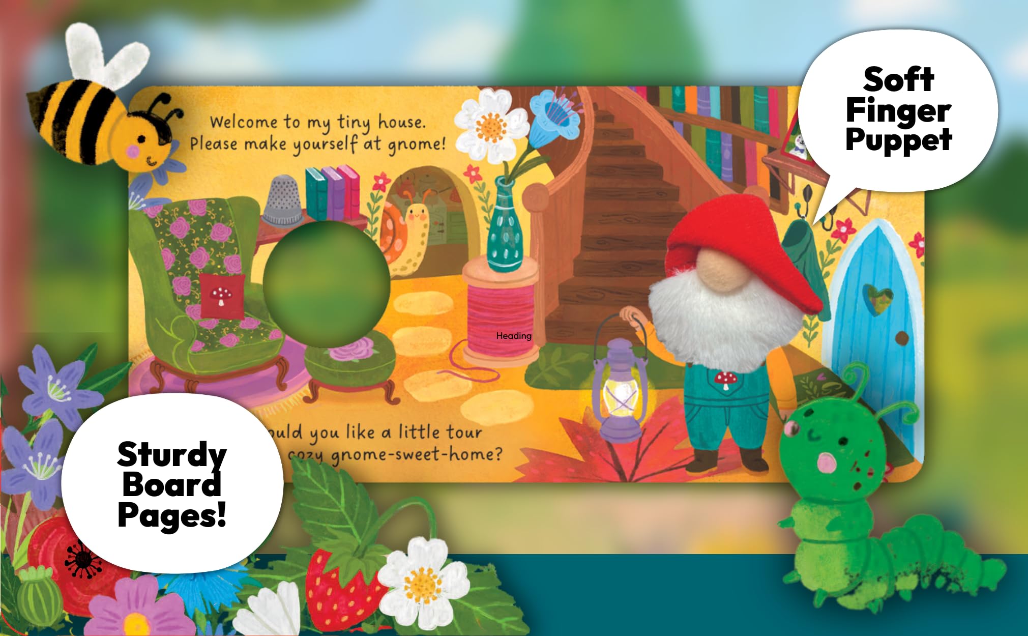 Gnome Sweet Home - Gnome Children's Finger Puppet Board Book