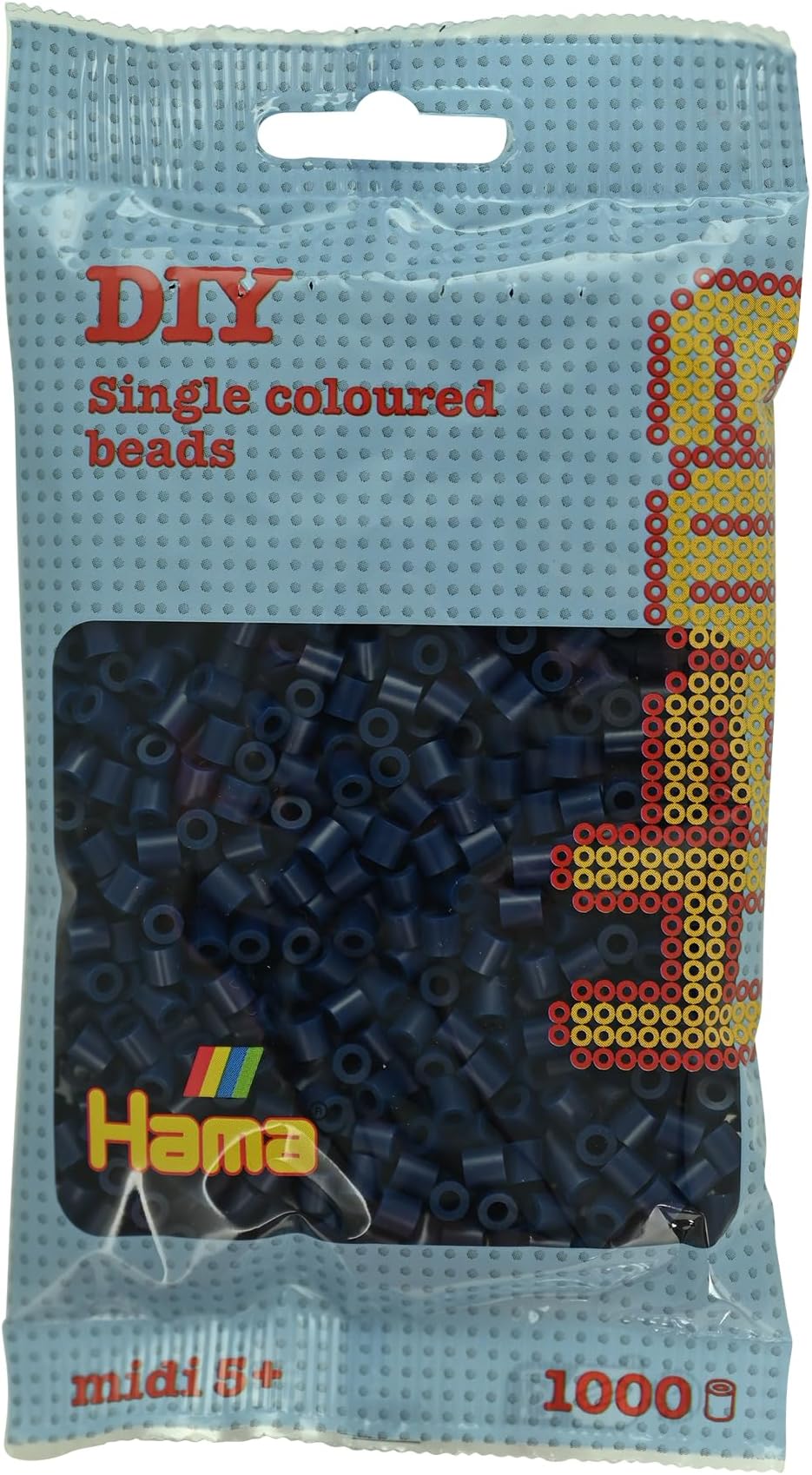 Hama Beads Bag Midnight Blue 1000 Midi Fuse Beads Mosaic Craft Kit