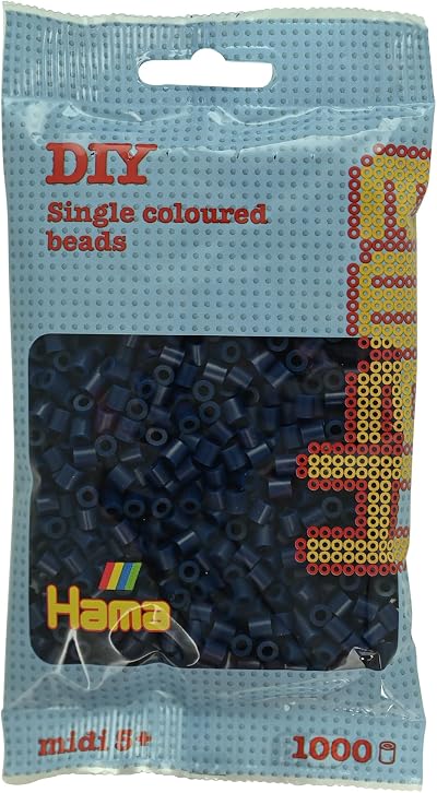 Hama Beads Bag Midnight Blue 1000 Midi Fuse Beads Mosaic Craft Kit