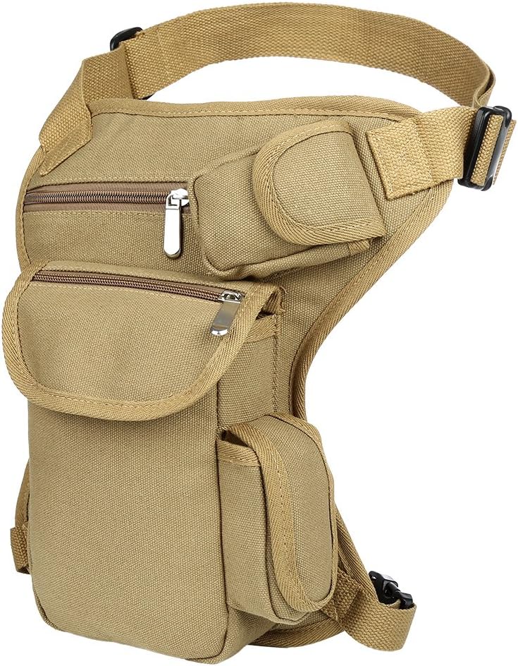 Drop Leg Bag Pouch Men's Thigh Bag Thigh Pack Canvas Outdoor Travel Waist Pack Sports Fanny Pack Bike Motorcycle Cycling Camping Hiking Hip Bag