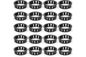 QCDENG 20PCS 1-1/2" Round Cable Snap Bushing Grommet, Black Snap in Cable Grommet Protector
